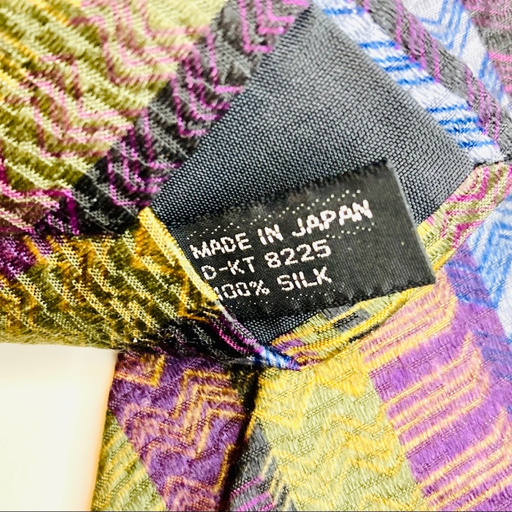 Purple Blue Olive Green Tie Shawn Barnes Men’s - Picture 11 of 11